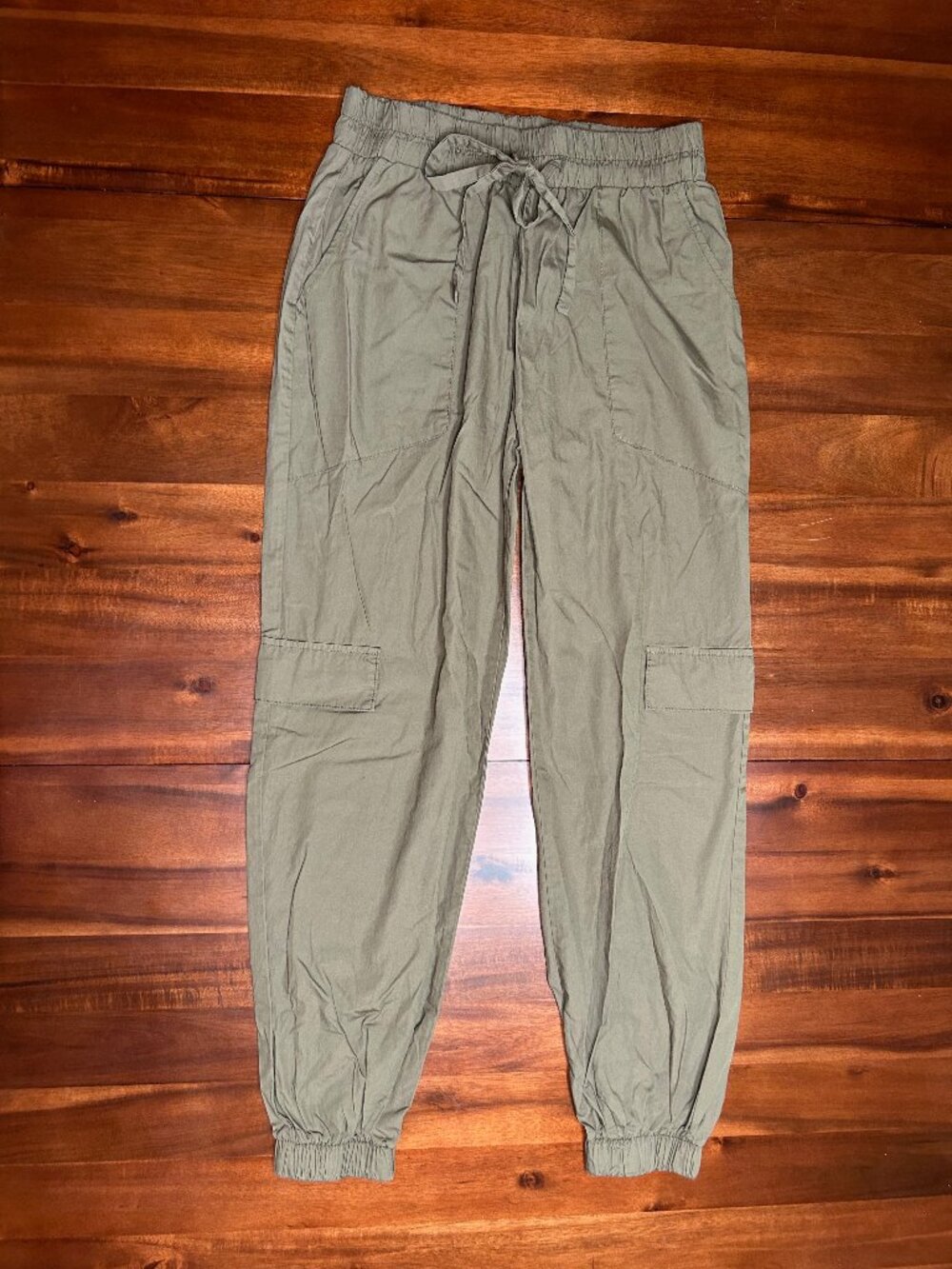 Rewash Army Green Utility Joggers w Drawstring